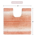thumbnail image 2 of Home Weavers Gradation Collection Toilet Rugs U Shaped Contour, Thick Toilet Rug, Non-Slip Contour Mat for Bathroom Rug,100% Cotton Soft, Absorbent Water, Machine Washable, 20"x20" Contour, Coral, 2 of 5