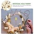 thumbnail image 4 of Artificial Berries 30 Pcs Fake Berry Stem Decor Christmas Tree Wreath White Paper, 4 of 6