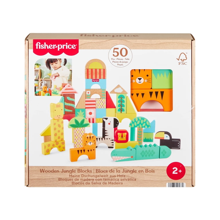 Fisher-Price Wooden Jungle Blocks, 50-Piece Set photo 6