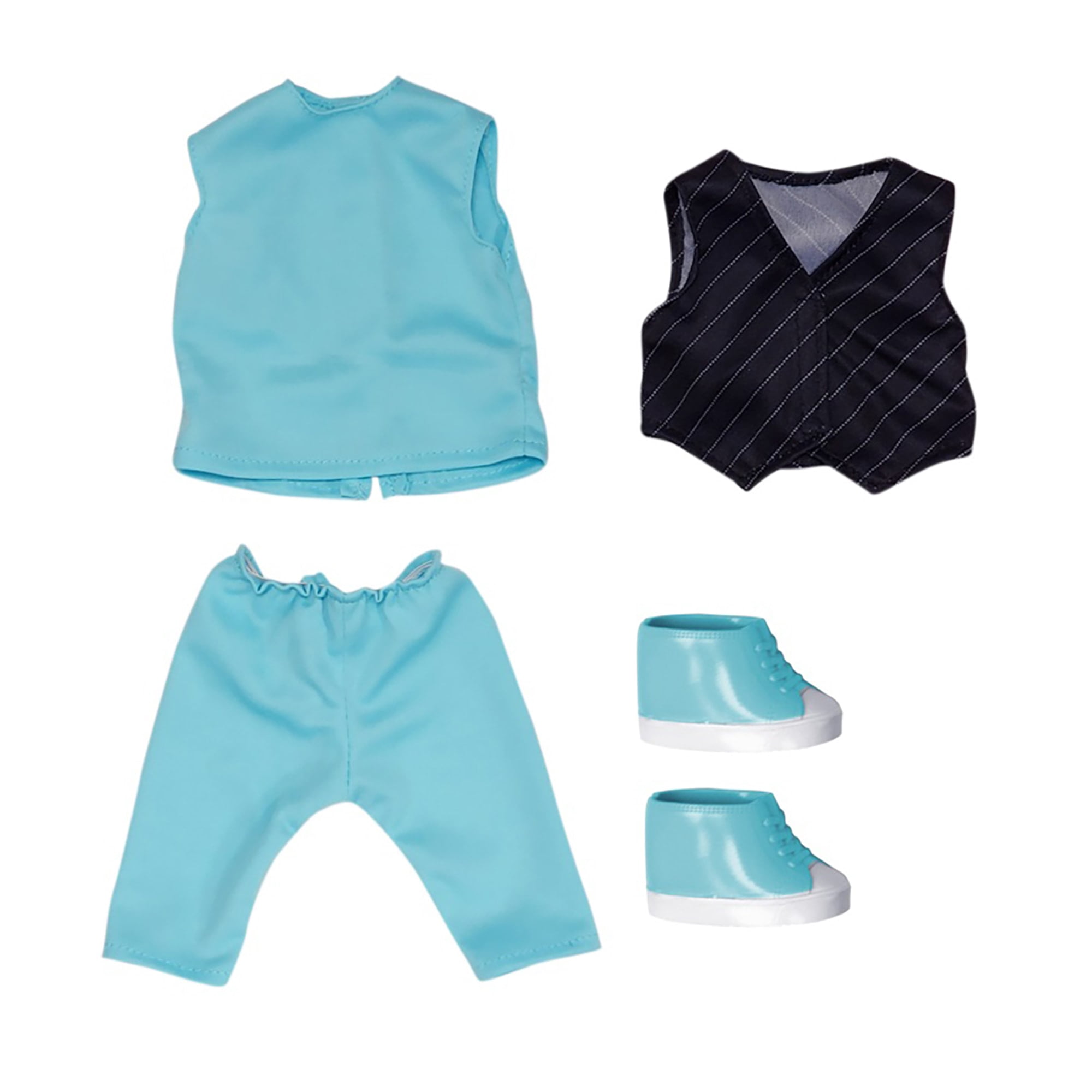 Style Girls: 18" Doll Outfit - Jacket W/ Scarf - 9 Piece Outfit Set, Baby Doll Dress Up, Doll Accessories, Ages 3+
