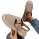 thumbnail image 4 of Amzcrzy Zapatos de mujer,Zapatos de mujer,Zapatillas de mujer, Zapatos de verano para mujer, planos, de paja tejida, informales, con punta redonda, sandalias para mujer, prendas de vestir exteriores, 4 of 9