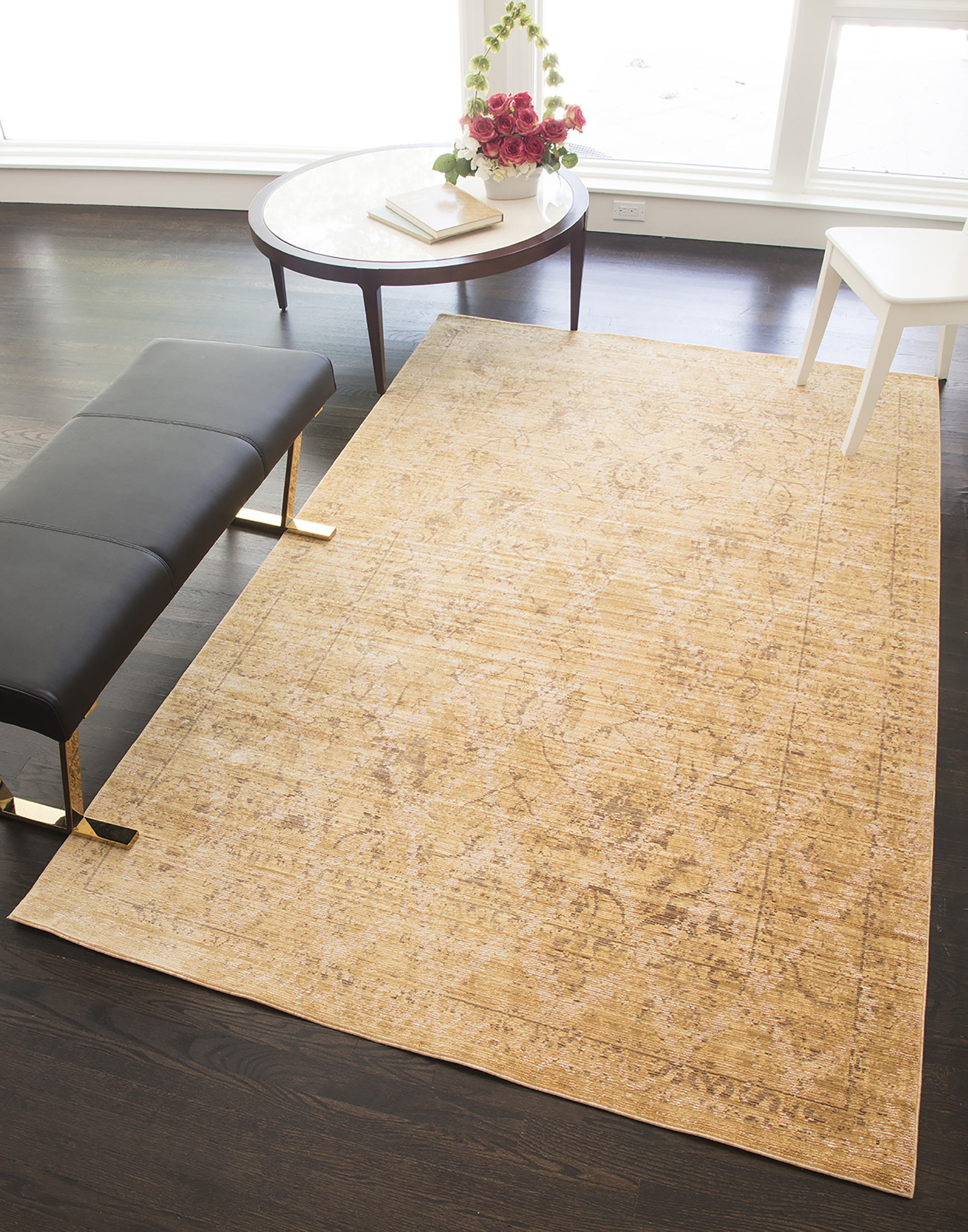 Rugs America Asteria Collection Gold yellow AI200A Transitional