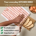 thumbnail image 6 of Native Fab Stripe Kitchen Towels Set of 4, 100% Cotton, 16x26, Reusable Cleaning Towels for Kitchen, Orange White, 6 of 7