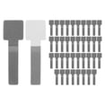 thumbnail image 7 of Uxcell 40-Pack Hook and Loop Cable Ties, 3.5 x 1.1 Inch Enhanced Self-Adhesive Cord Organizer for Desk [Gray], 7 of 7