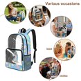 thumbnail image 5 of Whosucclay Cute Sea Creature Print Clear Backpack for Boys Girls, 17 Inch Side Pockets Transparent Backpack Elementary with Large Capacity Wide Shoulder Straps, 5 of 10