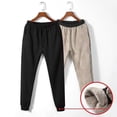 thumbnail image 3 of Pantalones casuales de otoño e invierno de vellón de cordero para hombre, forro polar grueso, talla grande, estilo coreano, ajustados, deportivos, elásticos, casuales, cálidos, 3 of 3