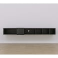 thumbnail image 5 of Belt 71" Wall Mounted Floating Entertainment Media Console Wood Black, 5 of 9
