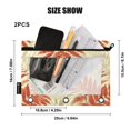 thumbnail image 3 of 2 Pack Pencil Pouch for 3 Ring Binder Smooth Zipper Folders with Pockets Clear Window Pencil Case Fern Leaves, 3 of 6