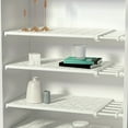 thumbnail image 1 of Expandable Closet Shelf Organizer, 16.53*18.89 Inch Adjustable Shelves, Extendable Storage Shelving Rack Divider for Cabinet Pantry Wardrobe Cupboard Kitchen Bathroom Shoe, 1 of 8
