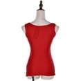 thumbnail image 3 of Anna-Kaci Womens Sparkle & Shine Glitter Sequin Embellished Sleeveless Round Neck Tank Top Large Red, 3 of 6