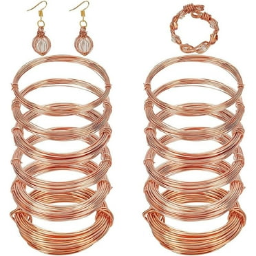 12 Rolls 196 Feet Dead Soft Copper Wire 18/20/22/24/26/28 Gauge Solid Bare Copper Wire Round Craft Copper Wire for Jewelry Making Gem Wrapping DIY