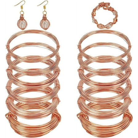 12 Rolls 196 Feet Dead Soft Copper Wire 18/20/22/24/26/28 Gauge Solid Bare Copper Wire for Jewelry Making Gem Wrapping 1set