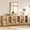 Oak, variant on 94.5" Modern Sideboard Buffet Cabinet with 6 Glass Doors, Multifunctional Sideboard with Large Storage and Adjustable Shelf, Oak