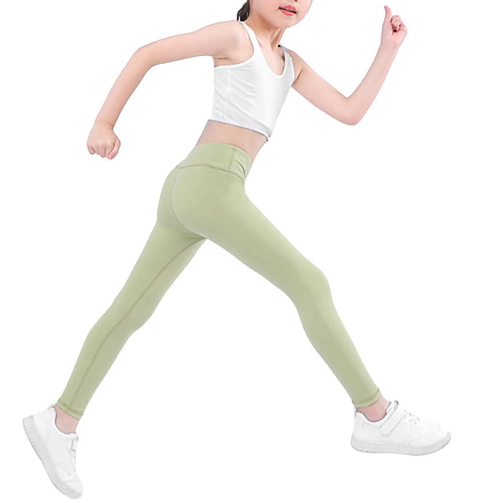 VerPetridure Girls Athletic Leggings Kids Dance Running Yoga Pants