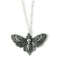 thumbnail image 1 of Skull Gothic Butterfly Pendant Necklace Rock Emo Goth Silver Color Chain Necklace, 1 of 7