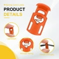 thumbnail image 3 of Uxcell Spring Cord Locks Plastic Single Hole Toggle Stopper for Drawstrings and DIY Projects Orange-Red, 3 of 6
