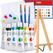 J MARK Paint Set  Mini Canvas Acrylic Painting Kit with Wood Easel, Canvases, Paint, Brushes & More