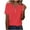 Watermelon Red, variant on Ltctricy T Shirts for Women Soft Casual Short Sleeve V Neck Quarter Button Solid Color Tunic Tops Loose Tee Blouses