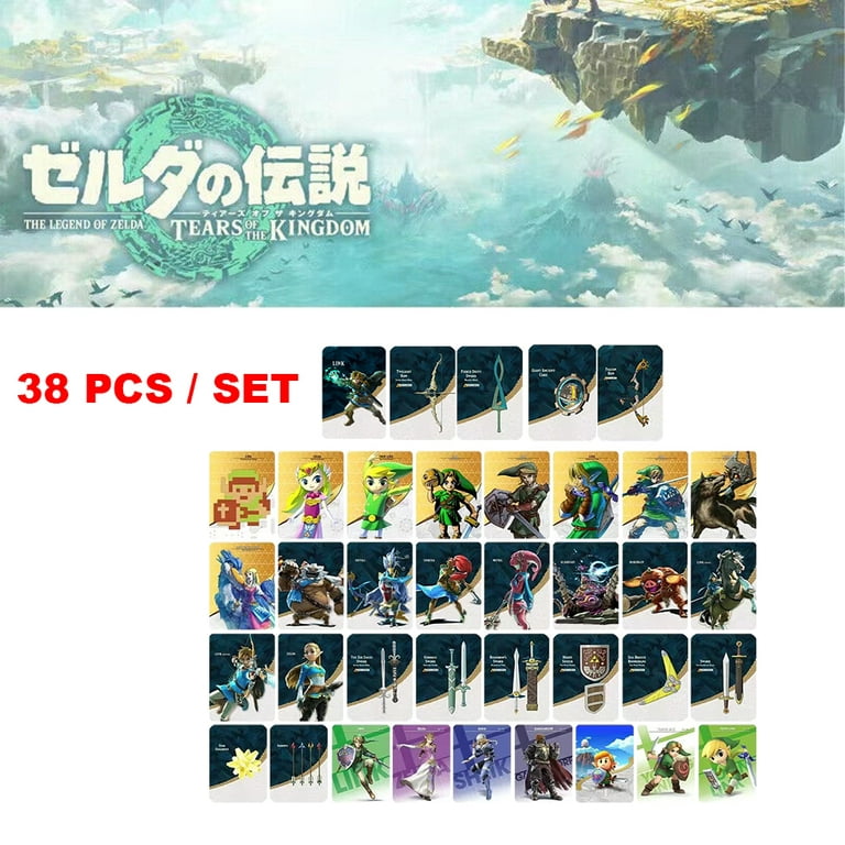 38Pcs the Legend of Zelda Tears Kingdom Switch Amiibo NFC Tarjeta