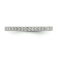 thumbnail image 3 of 14K White Gold Ring Band Eternity Diamond Round Polished U Shared Prong 1 2ct , Size 8, 3 of 5