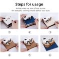 thumbnail image 3 of GHSDFBB 3D Memo Pad Magic Castle Time Piece Calendar Notepad Non-Sticky Notes Paper Carving Convenience Stickers Art Craft Gift for Christmas Housewarming Desktop Decoration (V, without Light), 3 of 3