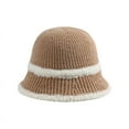 thumbnail image 5 of SikaFu Autumn And Winter Fisherman Hat Female New Knitted Versatile Pure Color Basin Hat Lambskin Plush, Warm, Cold, Cold And Showed Face Bucket Hat, 5 of 8