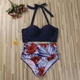 thumbnail image 3 of EYIIYE Women Flower Print Bikini Set High Waist Swimming Suits, 3 of 6