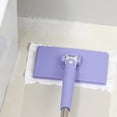 thumbnail image 2 of Automatic Cloth Changing Mini Mop Flat Mop with Stainless Steel Handle Reusable Washable Mop Pads for Hardwood Laminate Tile Cleaning Violet 1 Set, 2 of 6
