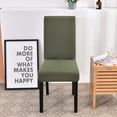 thumbnail image 2 of Green Chair Covers for Dining Room 6 Pack,Stretch Spandex Parsons Chair Slipcover Set of 6,Washable Anti-dust Chair Seat Cover for Kitchen,Wedding,Party, 2 of 6
