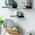 thumbnail image 4 of Welland Set of 2 Floating Shelves Wall Mounted Shelf, for Home Décor with 8" Deep (Black, 10 Inches), 4 of 8