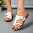thumbnail image 4 of Censtreet Women's Flat Sandals Fashion Slides With Soft Leather Slippers for Summer, 4 of 5