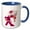 Blue/White, variant on 3drose, Strictly Salsa Couple Dancing with Glitter Ball, 15oz Mug