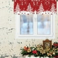 thumbnail image 4 of Christmas Valance for Windows,Christmas Winter Snowflakes Red Xmas Ball Ornaments White Xmas Tree Window Treatments 1 Panel Short Curtains for Kitchen Windows Bathroom Bedroom,54 x 18 Inch, 4 of 6