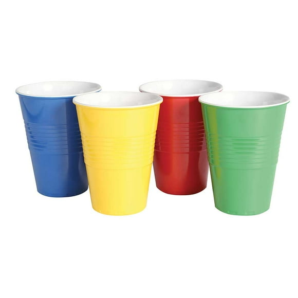 COLORFUL 14OZ. MELAMINE TUMBLERS (SET OF 4)