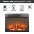 thumbnail image 4 of Innoflame 23" Electric Fireplace Insert, Fireplace Heater with Log Set & Realistic Flame, Recessed Fireplace with Over Heating Protection, Low Noise, 1400W, Black(23" X 17.6"), 4 of 7