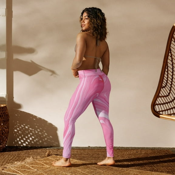 Pink Swirl Yoga Leggings (XS)