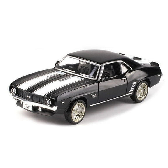 1:36 USA 1969 Alloy Car Model Vintage Matte Black Diecast Metal Car Model Toy For Collection Gift Kids A318