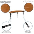 thumbnail image 5 of Emma + Oliver 60" Circle Wave Activity Table Set with 18" Student Stack Chairs, Oak/Black, 5 of 13