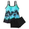 thumbnail image 3 of WILLBEST Traje de Baño Para Mujer Traje de Baño Tankini de Dos Piezas Con Tirantes Para Mujer Tops Con Pantalones Cortos Traje de Baño de Playa Sexy de Talla Grande 1184, 3 of 8