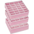 thumbnail image 5 of Organizador para calcetines, artículos sencillos para el hogar, paquete de 3, color rosa, 5 of 5