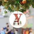 thumbnail image 1 of Christmas 2024 Ornament with Letter, Custom Name Christmas Ornament Gifts for Sister Brother, Personalized Alphabet Keepsake Hanging Xmas Tree, Customized Initial Letter Xmas Ornament Present, 1 of 9