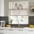 thumbnail image 4 of 2 Pack Valances for Window, Farmhouse Spring Short Curtains for Kitchen Bedroom Living Room, Retro Bicycles Flowers Vines Butterfly Rod Pocket Small Window Treatment Valance Drapes 42 x 18 Inch, 4 of 8