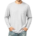 thumbnail image 3 of Mens Casual Long Sleeve Shirts Pocket Loose Fall Winter, 3 of 8