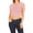 Blush, variant on Women's Short Sleeve Stretch Lightweight Round Neck Solid Cropped Top