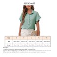 thumbnail image 4 of Solapa camisa versátil con cuello en v mangas de encaje top top suelto para mujer top transpirable para mujer Camisas con botones para mujer Casual cuello en V mangas de encaje ANGGREK Otros, 4 of 6