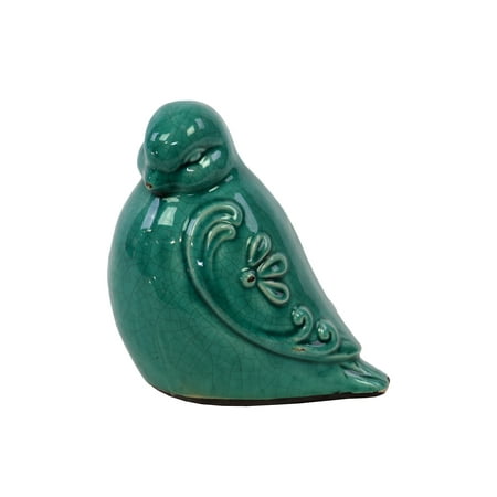 Turquoise Bird - Beautiful Ceramic Bird On A Stone Turquoise