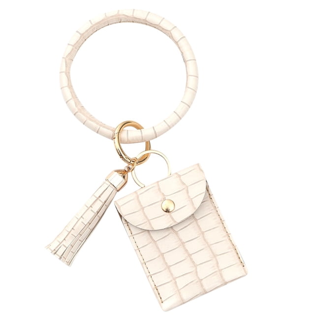 Up to 65% Off Large Bracelet Keychain Card Holder Tassel Bangle Key Ring Wristban With Wallet Necklace Rings Earring Jewelry on Clearance