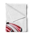 thumbnail image 2 of Cars Soft Flannel Fleece Throw Blanket, Old-Fashioned Vintage Coupe Car Automobile Illustration with Digital Smooth Color Effects, Cozy Plush for Indoor and Outdoor Use, 70" x 90", Red, by Ambesonne, 2 of 5