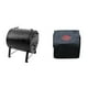 Char-Griller E82424 Smoker Side Fire Box Portable Charcoal Grill, Black &amp; 2455 Table Top Grill/Side Fire Box Cover, Black - image 1 of 7