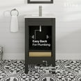 thumbnail image 6 of Eviva London 20"W x 18"D Espresso Bathroom Vanity with White Carrara Quartz Countertop and Undermount Porcelain Sink, 6 of 10